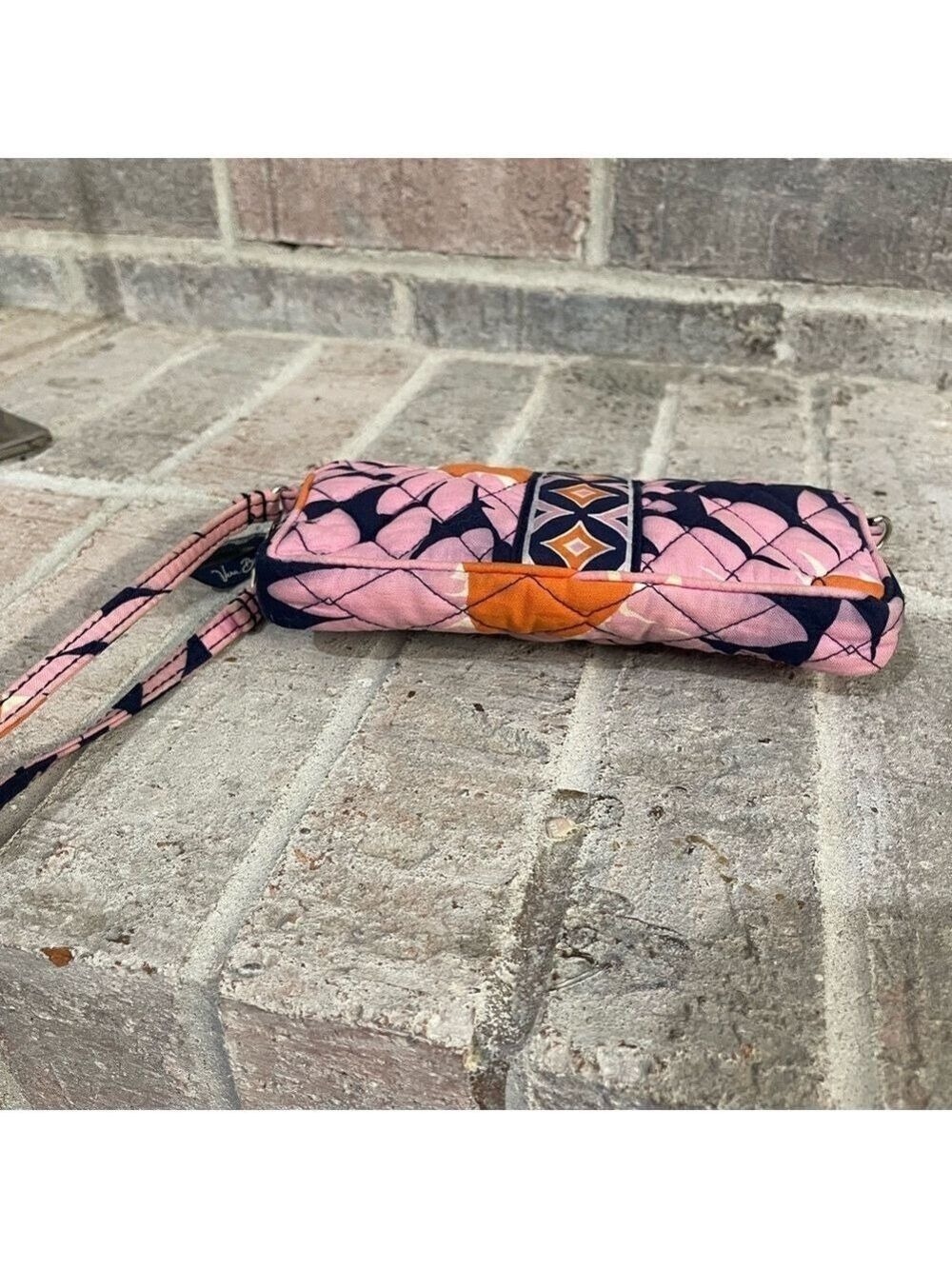Vera Bradley Pink and Orange Patterned Wristlet - Picture 5 of 8